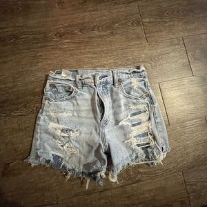Distressed Denim Shorts